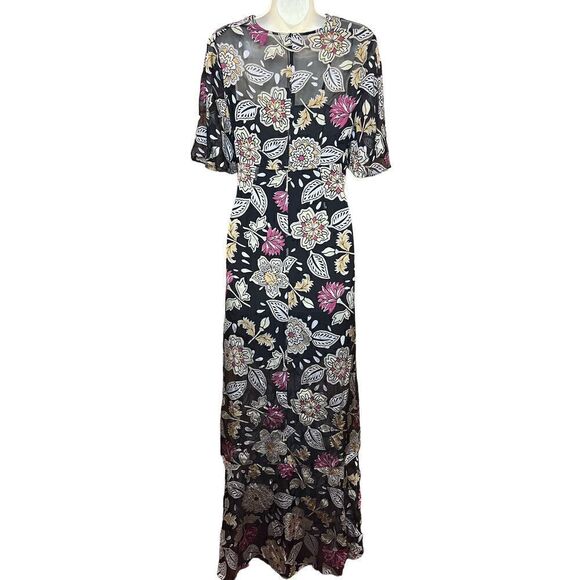 rag & bone Tamar Black  Floral Dress NWT Size 6 - Picture 9 of 14